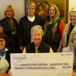 Vancouver Opera Guild presents a donation to the Vancouver Opera